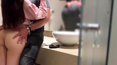 Cute office worker meets her lover after work