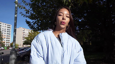 Public Agent - Slim Asian with beautiful Big Booty and tiny tits has her tight pussy stretched!