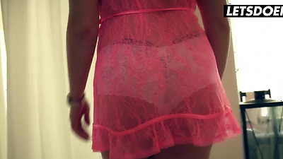 Busty German Pornstar Sina Velvet Prepares Her Pussy To Be Fucked By A Fan - LETSDOEIT