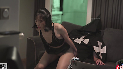 June Liu 刘玥 / SpicyGum - Happy Halloween - Sex Ritual until I got my Asian pussy creampied (JL_129)