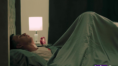 Nymphomaniac Milf Stepmother fucks me every night secretly from my cuckold stepfather.