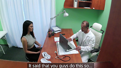 Fake Hospital - British pornstar JASMINE JAE fucks a doctor to gain her certificates