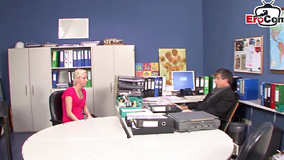 German student persuades her teacher to have sex in the office