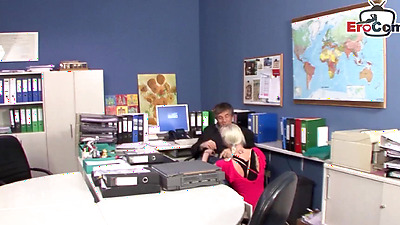 German student persuades her teacher to have sex in the office