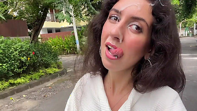 I paid Repairman with my Pussy and walked down the street with his cum on my face Cumwalk