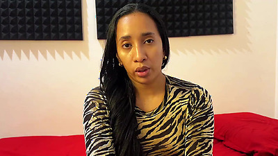 Busty stepmom Leyne Rodriguez caughts stepson masturbating and helps him cum.