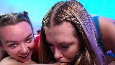 College chick from tinder returns for another FFM threeway with my strap