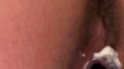 Ebony Almost Gets Caught Fucking Creamy Pussy In Public Gym Bathroom