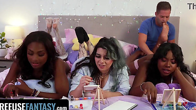 One Guy and a Sleepover With His StepSister and Two Hot Babes?! The Ultimate Freeuse Fantasy