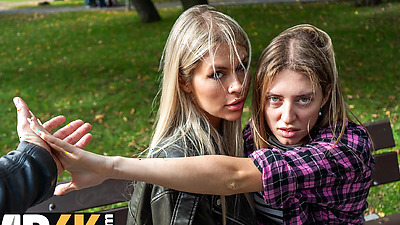 VIP4K. Hot and playful blonde Zlata Shine is cheating on her GF with a Big Boss