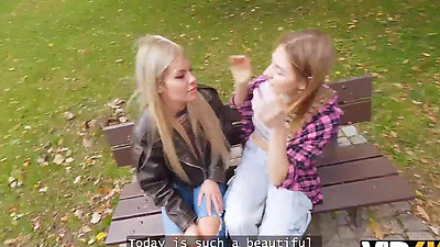 VIP4K. Hot and playful blonde Zlata Shine is cheating on her GF with a Big Boss