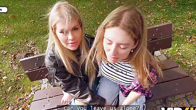 VIP4K. Hot and playful blonde Zlata Shine is cheating on her GF with a Big Boss