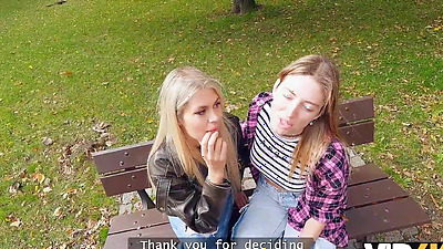 VIP4K. Hot and playful blonde Zlata Shine is cheating on her GF with a Big Boss