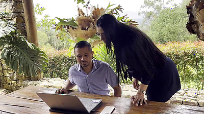 Horny boss fucks pregnant woman to avoid firing her - Full video