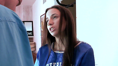 Shy teen takes her stepdad's big dick - (Belle Knox)