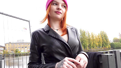 GERMAN SCOUT - Loud First Anal Sex at Pickup Casting with Skinny Redhead Teen Foxy Icegram