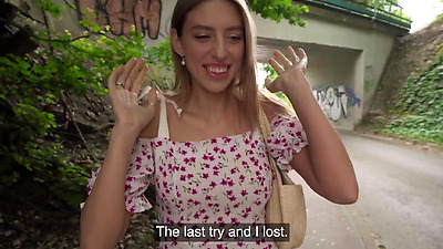 Public Agent hot girl with the CUTIEST arse fucks outdoors in a PUBLIC place