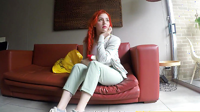 Redhead aces job interview after having rough sex with the casting agent