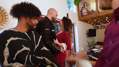 Taboo Thanksgiving Breeding Ceremony! Bisexual Orgy - Steve Rickz, Chloe Kreams, Aderes Quin, Tony Genius, Cliff Jensen