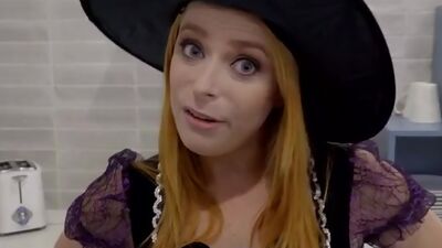 Haley Reed gets her stepbro to prank her adopted mom Penny Pax but must help him lose his boner with a horny threesome