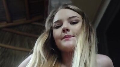 A stranger helps out Dani Lynn so she decides to fuck him to see if he can make her bald pussy cum like her ex couldnt