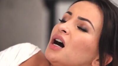 Busty hottie Alyssia Kent gets playful in the shower before stepping out to deliver a titty fuck and stiffie ride