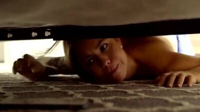 Alina Lopez gets stuck under the bed with her twat hanging out and is surprised by her stepbrother when he sticks it in
