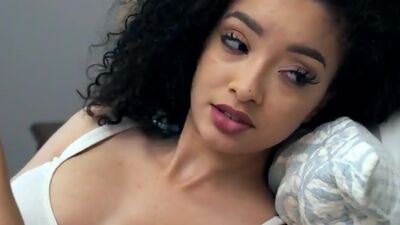 Scarlett Bloom has to share a bed with her stepbrother but the horny coed cant fall asleep without cumming at least once