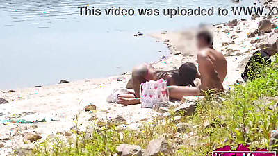 Cougar Natali Quinn is on a hunt for PUBLIC FUCKS!! She finds her target near the lake 2