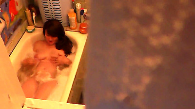 Guy came home and saw naked MILF in bathroom who bathing, fingering wet pussy and get orgasm. Pussy Masturbation. Big Tits Milf. Handjob. Butt. Pussy. Arse. Boobs. Brunette. Jerks off pussy. Sex cute