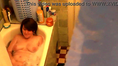 Guy came home and saw naked MILF in bathroom who bathing, fingering wet pussy and get orgasm. Pussy Masturbation. Big Tits Milf. Handjob. Butt. Pussy. Arse. Boobs. Brunette. Jerks off pussy. Sex cute