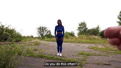 Public Agent Big boobs Czech jogger deepthroat and fuck big dick stranger