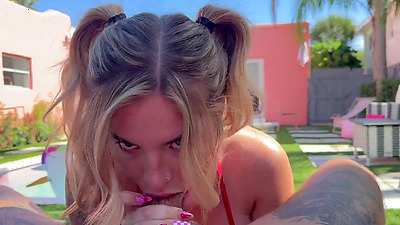 Blonde Tatted BIG BOOBY STEP SIS Asked Me For Help On Vacation "I want your penis in me now..."