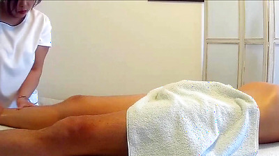 Full service in a real asian massage parlor