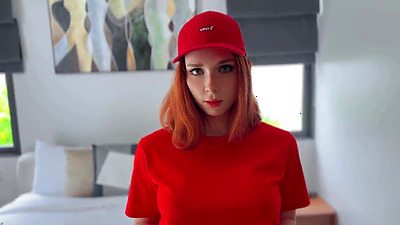 Redhead Cutie Courie Lets You Fuck Her Mouth and Gets Fucked Hard till Cum in Her Pussy