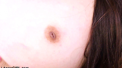 Cute asian hottie naked close-up