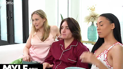 Movie Night Gets Sexual with Wild 3Some