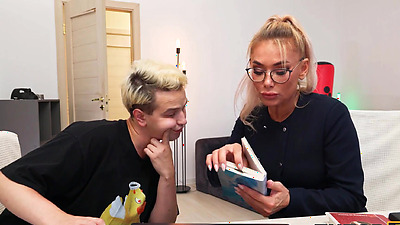 TUTOR4K. MILF tutor in stockings got so mad and then so horny so she tried dicks. Hot sex with private teachers Malusha