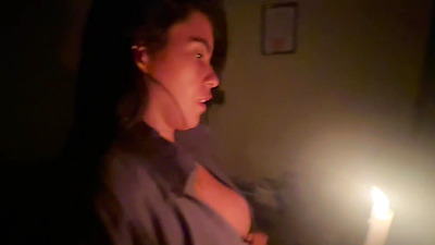 Celebrating the Christmas party without lights in Ecuador.