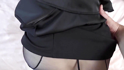 Slutty stockings saleswoman seduces husband - earns sales with foot-mouth sex experience