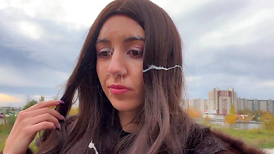 Stranger Came Massively On My Face In Car After Helping Fix It - Crazy Public CUMWALK