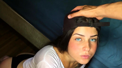 Getting a wet blowjob after a walk in the park -DickForJuicy-