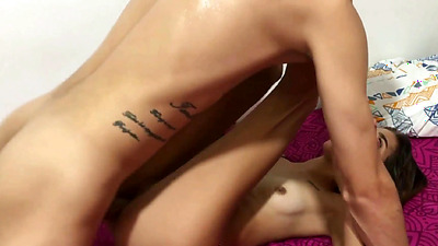 Sexy skinny Colombian likes wild sex, she loves my big shaft.