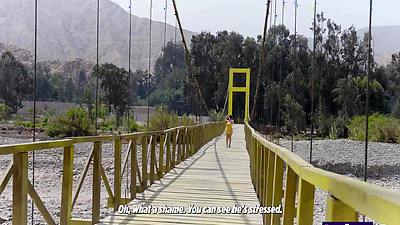 Busty Latina Milf Finds Herself Lost On A Bridge And Is <Censored> Into Having Sex