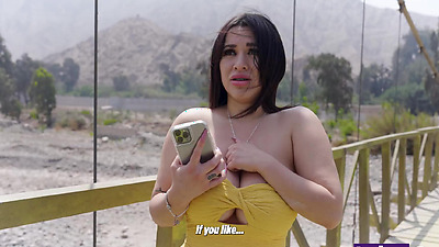 Busty Latina Milf Finds Herself Lost On A Bridge And Is <Censored> Into Having Sex