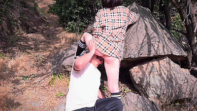 Huge Load Of Cum On Her Booty After Sex In A Public Park - Bella Hentaigirl