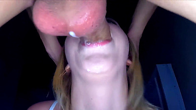 Sloppy blowjob. Huge load cum in mouth