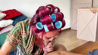 headscarf granny butt stretched by bbc guitar student