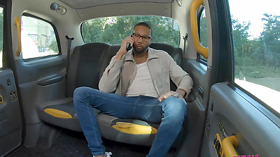 Female Fake Taxi Lady Gang has her butt spunked on after a BBC anal sex session