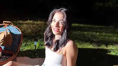 HUNT4K. Teen Chloe Heart was seduced and her tight pussy was fucked in public in front of her BF